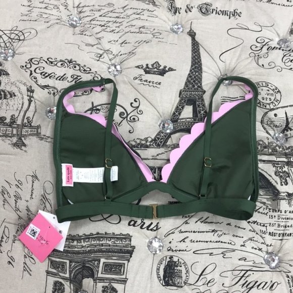 Kate Spade New York Scallop Wave V-Neck Bikini Top - Picture 4 of 5